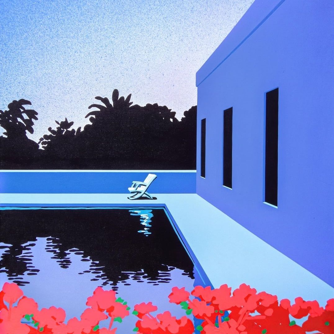 Chilling by the pool